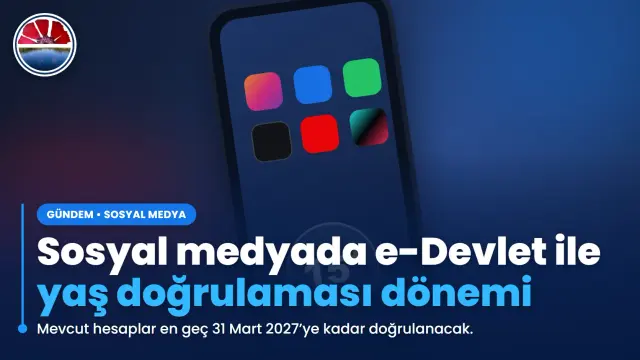 Sosyal medya uygulamaları ve 15+ yaş sınırı simgesi bulunan telefon çizimi